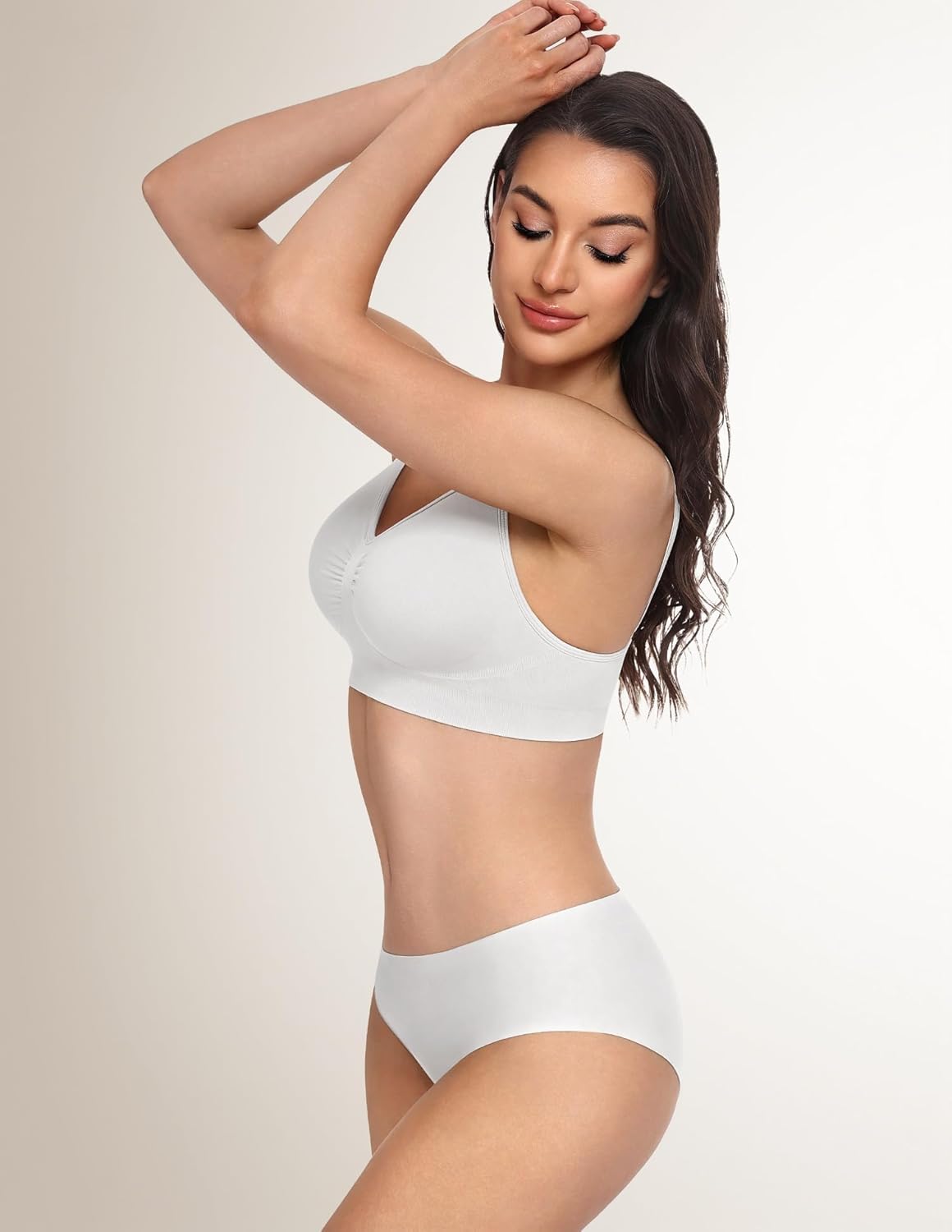 WANAYOU Wireless Bralettes for Women - Comfortable No Underwire Push-Up Everyday Bra