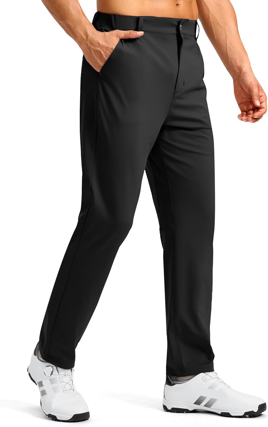 Soothfeel Men's Golf Pants - Slim Fit Stretch Sweatpants with 5 Pockets | Casual Travel Work Attire