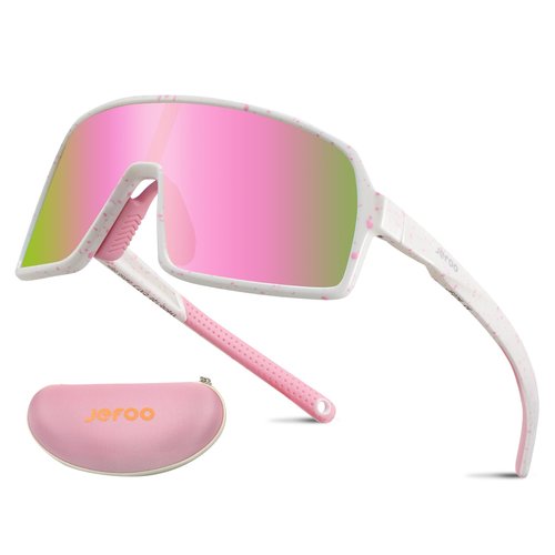 Jefoo Kids Baseball Sunglasses Polarized Sports UV400 Protection Lightweight Cycling Glasses with Strap for Boys Girls 5-10