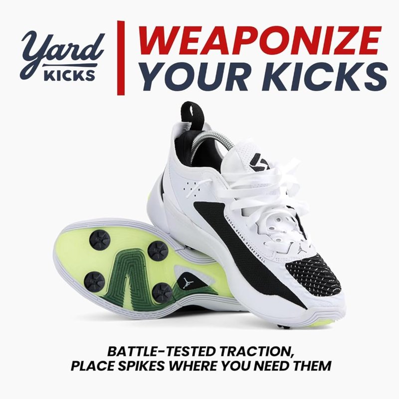 Yardkicks Molded Baseball Cleats Traction Kit: DIY Custom Cleats Boys & Girls –Transform Sneakers into Youth Cleats or Softball Shoes –20 Studs Unisex for Custom Baseball Cleats Grass or Turf (Black)