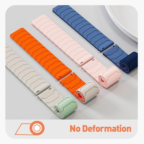 LYSANDRA Magnetic Watchband Compatible with Fitpolo AR-01, Silicone Sport Strong Magnet Strap for aeac AR-01 Smart Watch, for women (Pink)