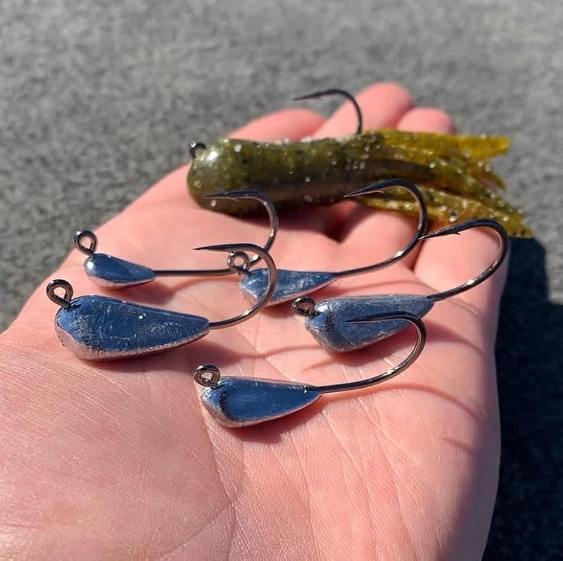 Great Lakes Finesse Mini Pro Tube Head 3/16 oz. for Finesse Bass Fishing - 4 Pack