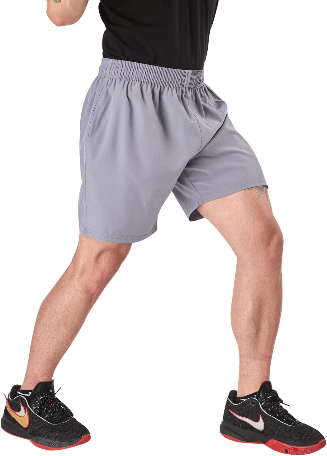 Skiennix Men's Athletic Running Shorts - Quick Dry 7-Inch Inseam | Ultra Performance 4-Pack