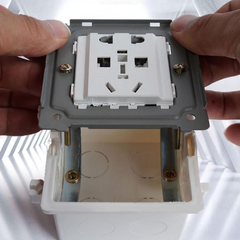 20Pcs Concealed Box Repairer Wall Box Repairer 86 Shrapnel Restorer Repair Loose Electrical Outlets and Switches/Repair Stripped or Damaged Electrical Wall Boxes (A, 20)