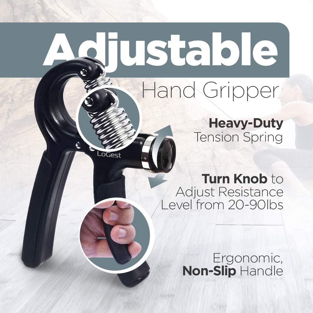 14 Pack Hand Grip Strengthener Set Forearm Adjustable Resistance Hand Gripper, Finger Exerciser, Finger Stretchers, Grip Rings hand exerciser, Stress Relief Grip Ball, Finger Bands Hand Strengthener.