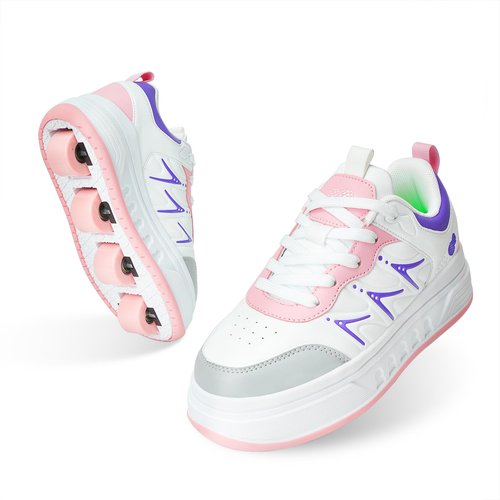 Pairobin Roller Skate Shoes & Sneakers with Wheels, Outdoor Roller Skates for Girls Boys, Shoes with Wheels for Christmas Birthday Gift