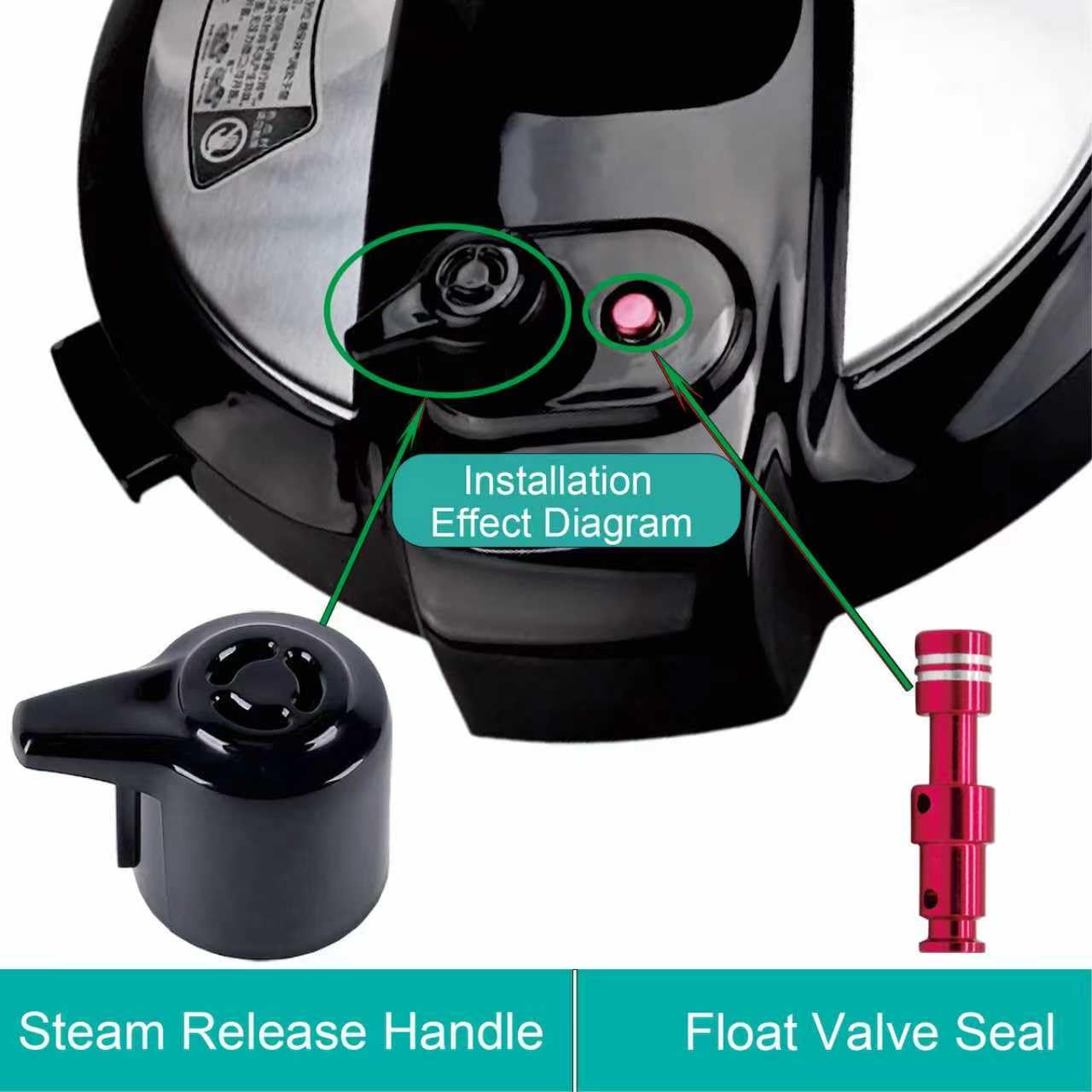 10Pcs Replacement Parts for Instant Pot Duo 8 Quart and Duo Plus 8Qt, Accessories for Duo& Duo Plus 8 Qt Instantpot, Lid Replacement Sealing Ring Steam Release Valve Float Valve for Instant Pot