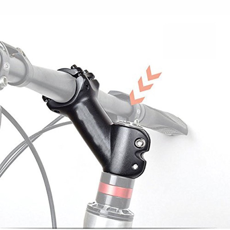 MTB Stem 45 Degree 31.8 90mm Bike Stem Wake Mountain Bike Stem Short Handlebar Stem Riser for Most Bicycle, Road Bike, MTB, BMX, Fixie Gear, Cycling (Aluminum Alloy, Black)
