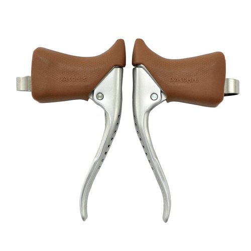 DIA-COMPE GC07H Aero Drilled Road Bike Drop Bar Brake Levers Set, Brown, DP2426