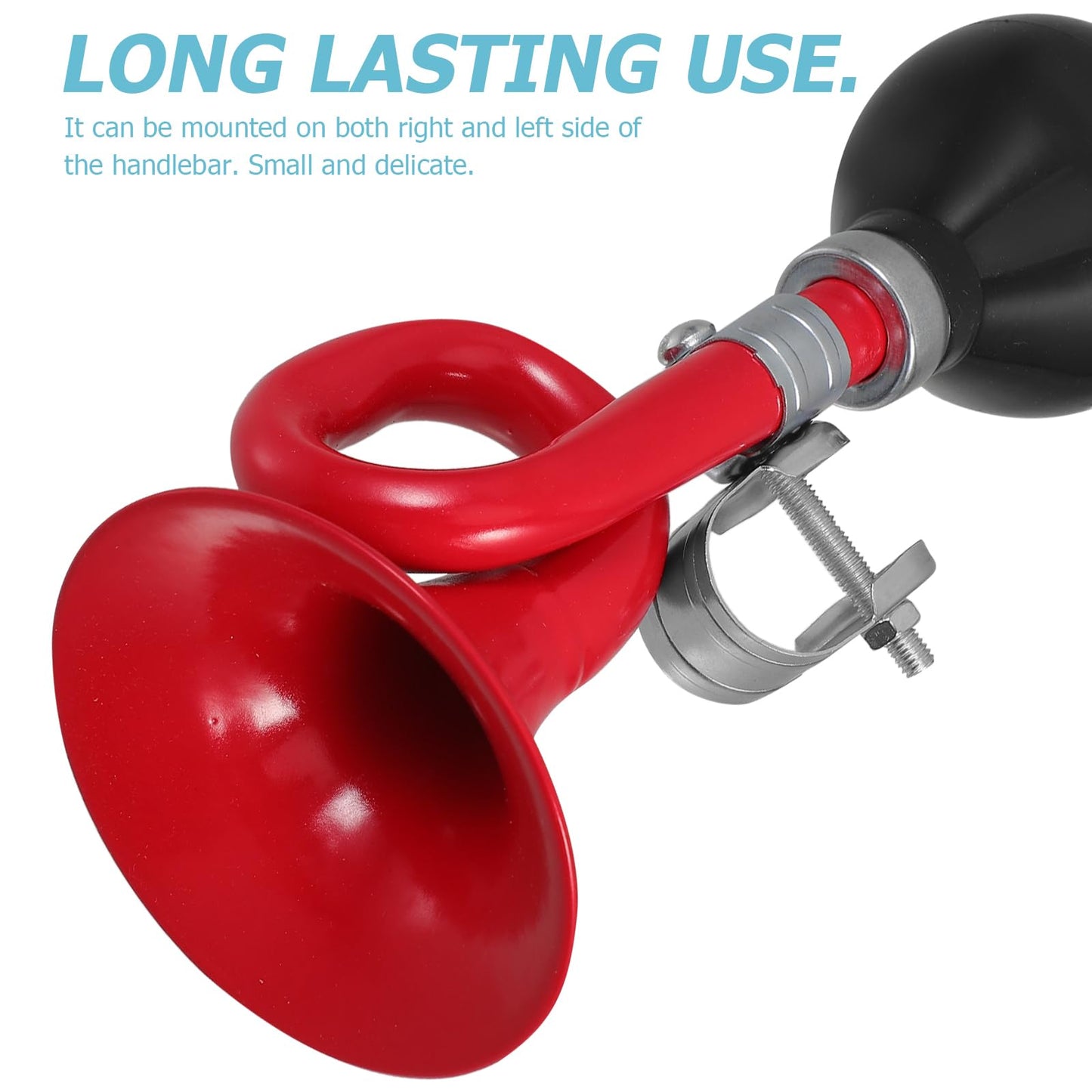 POPETPOP Bike Horn for Adults Manual Bicycle Bell with Crisp Sound Portable Handlebar Bike Accessory for Mountain Road Urban Bikes and Scooters 1 Pack
