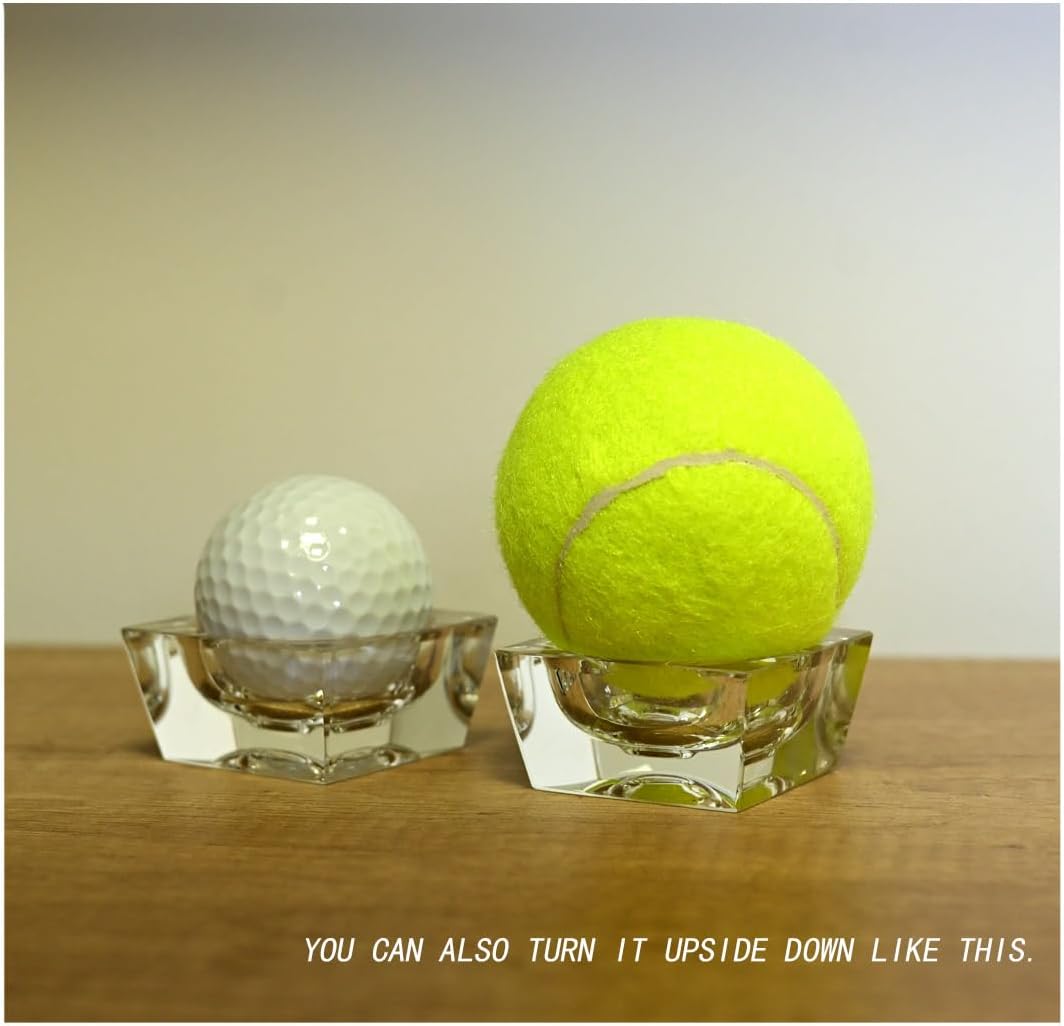 Skiennix Crystal Ball Stand - Clear Sphere Holder for 40mm to 120mm Balls & Marbles | Display Base
