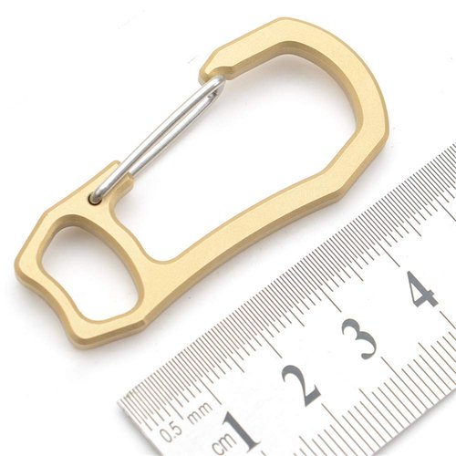 SZHOWORLD High Strength Brass Keychain Carabiner Clip EDC Spring Kits Key Ring Clasp Hook Nice Finish