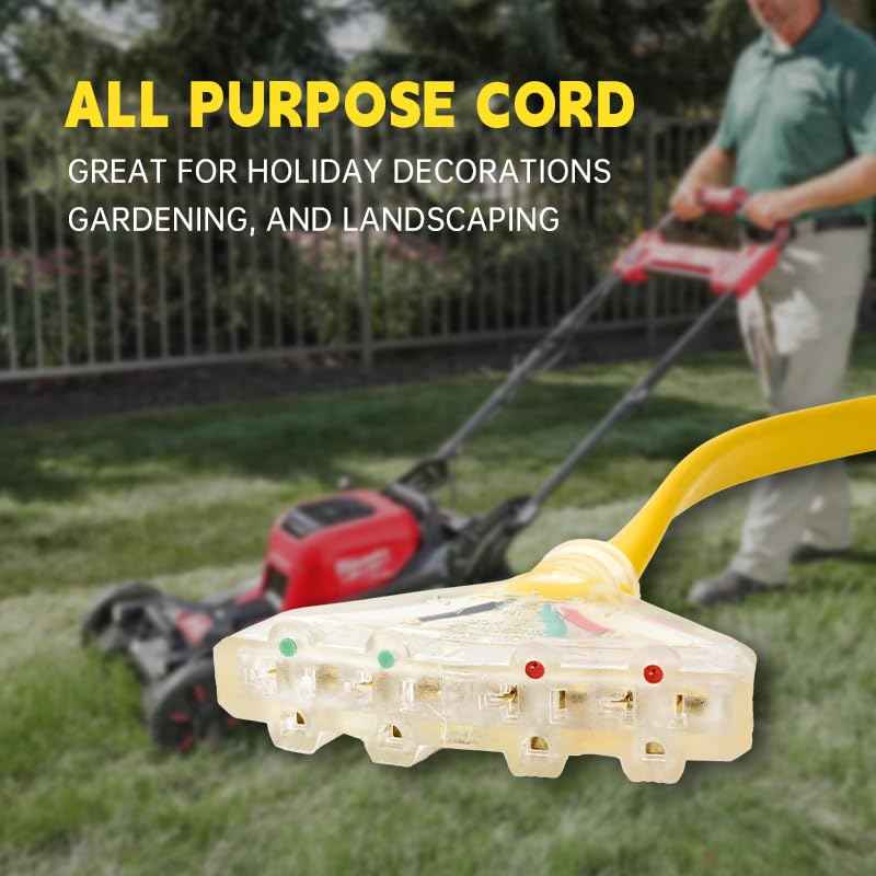 30FT Locking Plug L14-30P to 4X 5-20R/5-15R Generator Adapter Extension Cord, 4 Prong 30 Amp to 110V,Twist Locking to 15 Amp/20 Amp Household Outlet, 125/250V 7500 Watts (Flat Wire L14-30P 30FT)