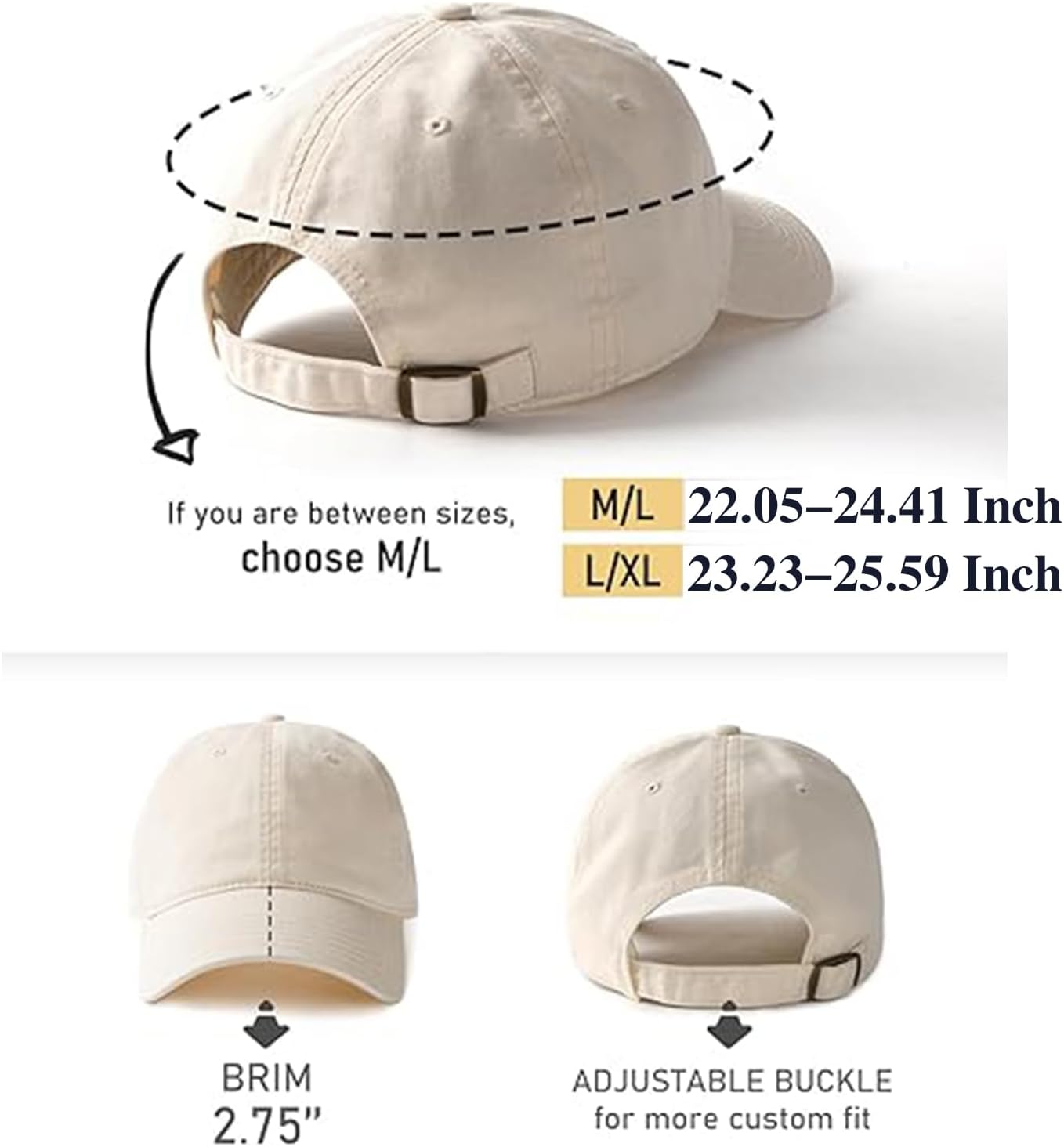 Skiennix Women's Baseball Caps - Adjustable Summer Sun Visor Hat | 2-Pack Set