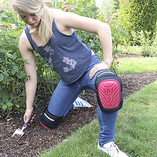 Thunderbolt Knee Pads for Women for Work for Flooring, Gardening, Cleaning, Tile Work, with Comfortable Gel Cushion and Anti-Slip Straps