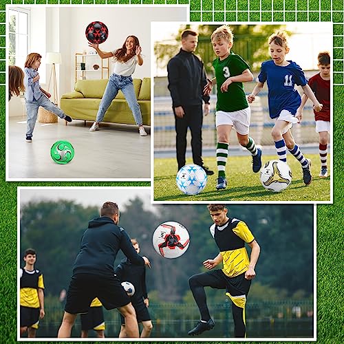 Deekin 6 Pack Size 5 Soccer Balls with Pump & Needle - Bright Colors, Durable EVA Material