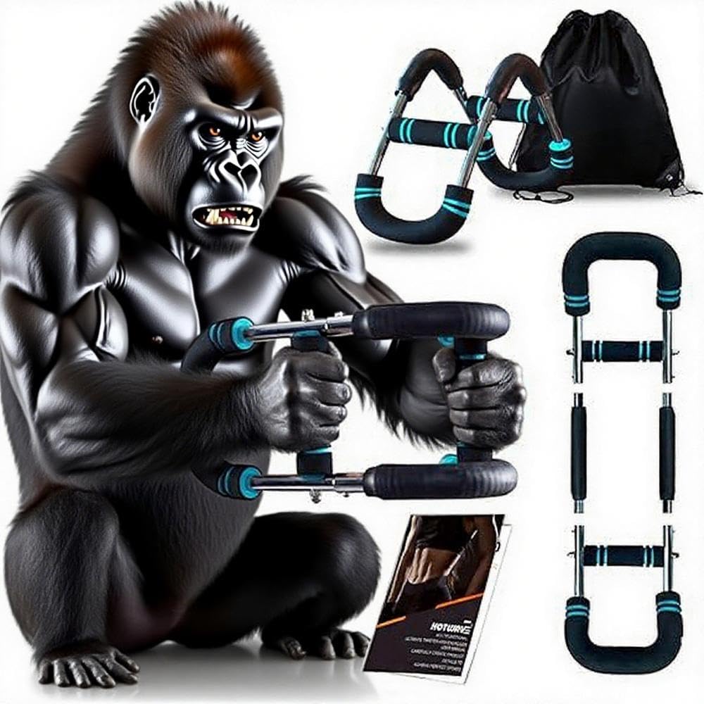 Twister Arm Trainer & Grip Strengthener Set - Adjustable 60-130 lbs Chest/Arm Workout Equipment + Forearm Exerciser (TAT-Set)