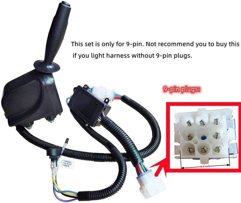 Dr.Acces Golf Cart Turn Signal Kit with Horn Brake Light Switch, 9-Pin Plug Upgrade Wiring Harness - 12V for Club Car,EZGO,Yamaha