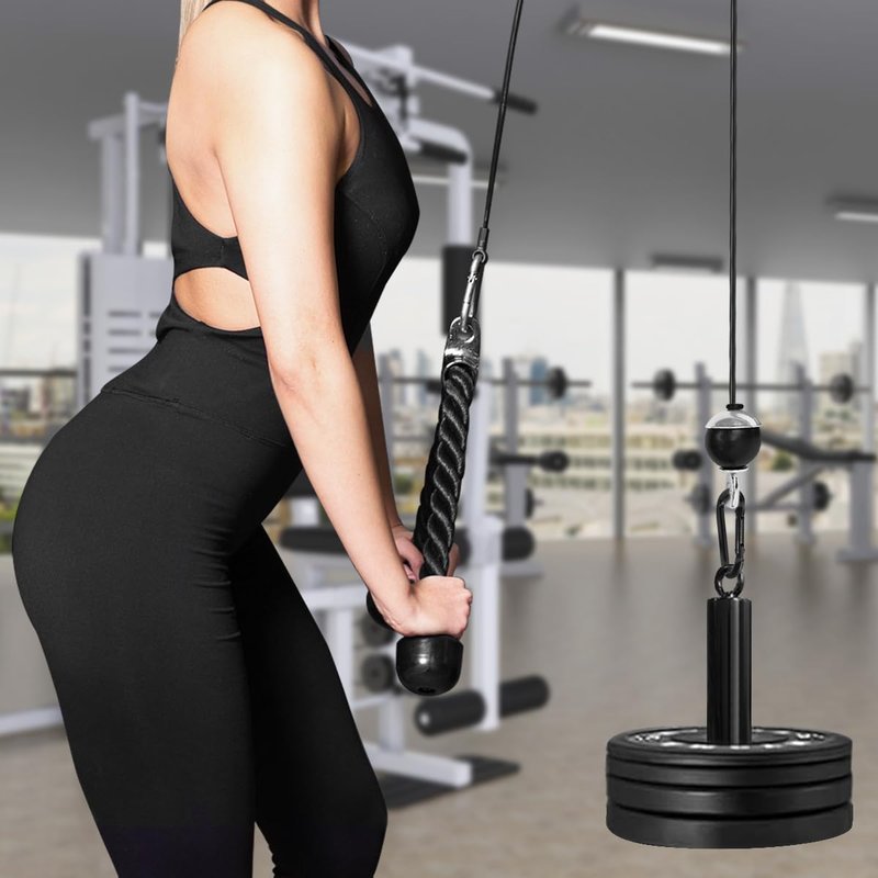 sunmeg Weight Loading Pin, Fitness Olympic Weight Plate Loading Pin Fit 2 inch with Carabiner Home Gym Strength Training Lifting Holder Stand for Cable Pulley System LAT Pulldown