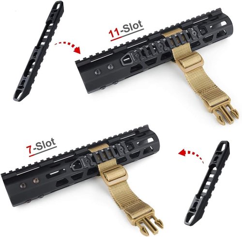 Aecktech Aluminum Rail Section Accessories - Compatible with MMlocks & KKeymods | 3-Slot, 7-Slot, 11-Slot Options