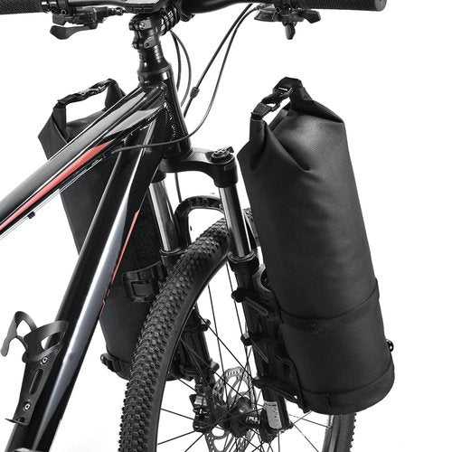 Lixada 3L/7L Bike Fork Bag Waterproof Dry Bag Roll Top Design Lightweight Bicycle Fork Bag Portable Cycling Pack Bike Pannier for Mountain Bikes Road Bikes Scooter