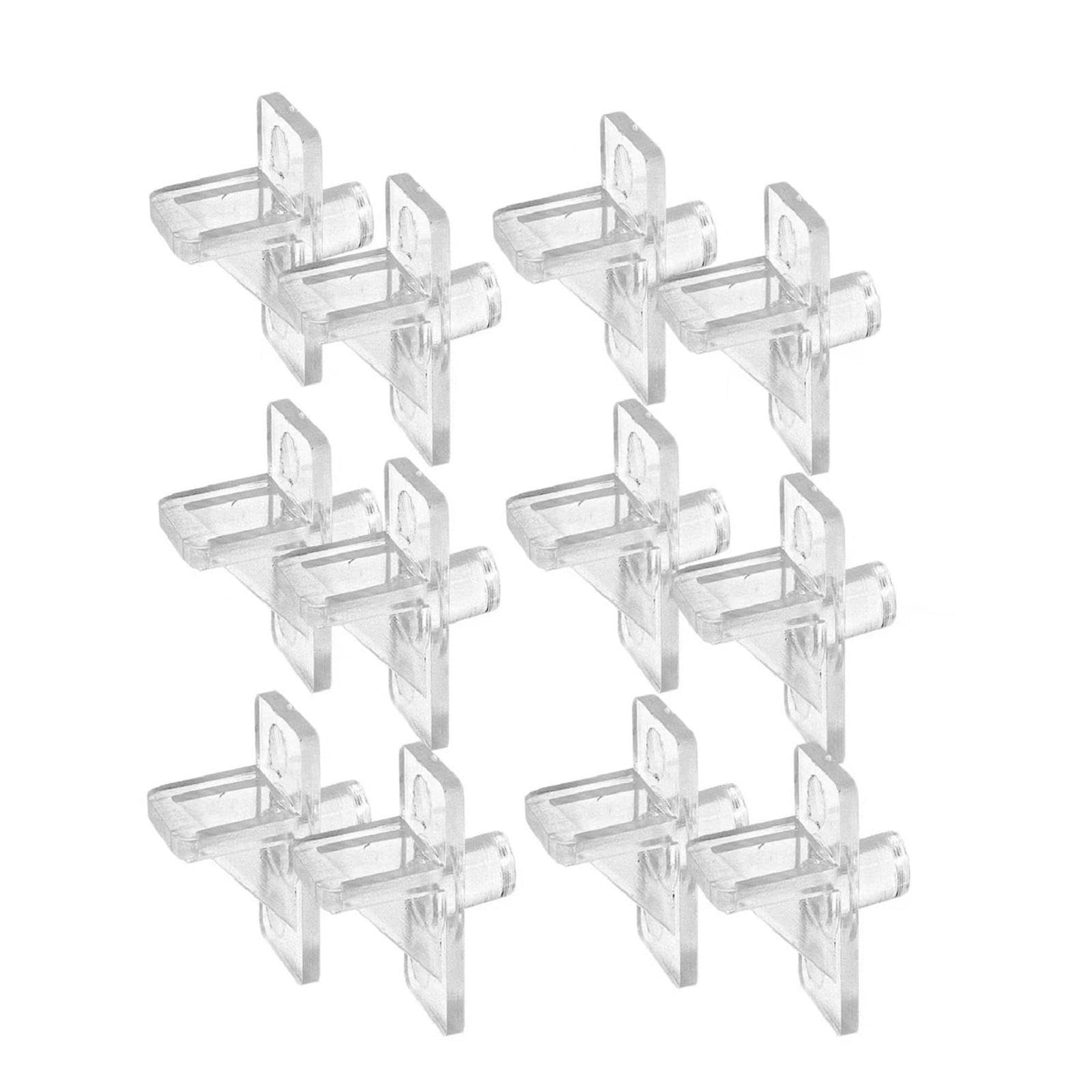 ARYEIELLSOW (50 Pcs) U 10136 Shelf Support Peg Fits 0.25" Holes for Kitchen Cabinet Closet Bookcase Shelves,5 lb Load Capacity,Clear Plastic Shelf Pins