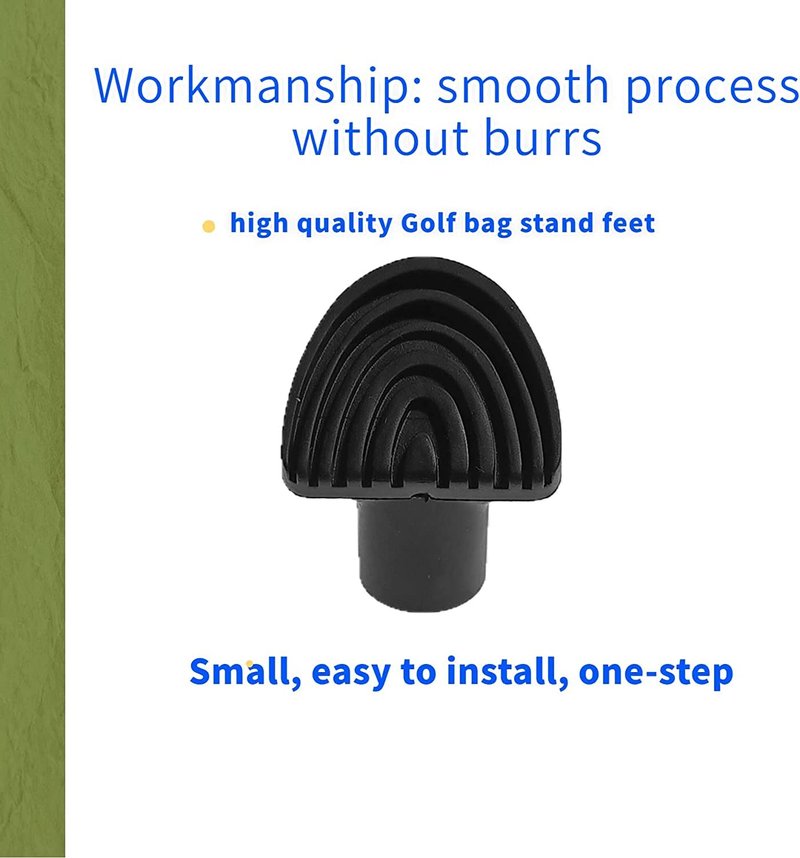 YuXuan Pavilion for Golf Bag Stand Replacement Feet （Black）