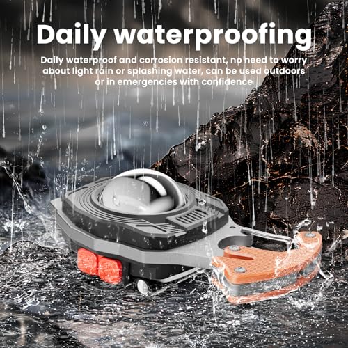 Portable Rechargeable Keychain Flashlight with Magnet Base - 7 Modes