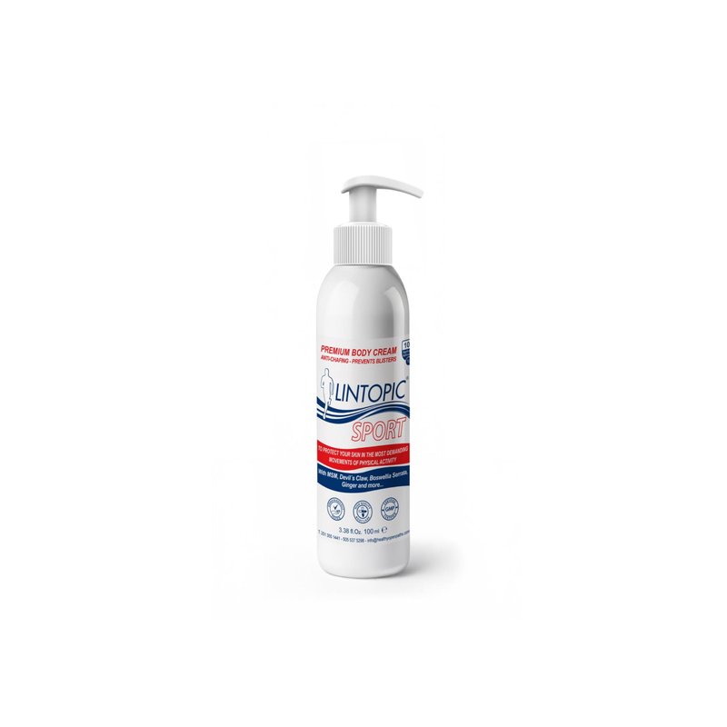 LINTOPIC Anti-Friction Cream – Prevents Chafing & Skin Irritation | Non-Staining, Fast-Absorbing Formula | Ideal for Athletes, Running, Cycling & Daily Protection (100ml)
