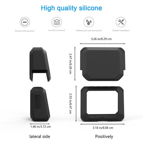 HOLACA Protective Silicone Protective Cover for Garmin Xero C1 Pro Chronograph Durable Design - Black (Only Case)