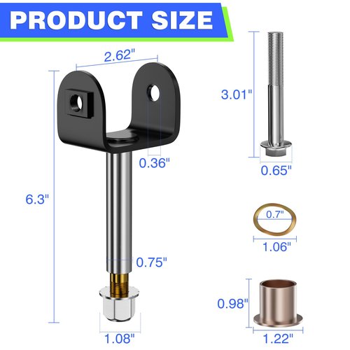 CLUBRALLY Golf Cart Front End King Pin Repair Kit for 2004-UP Club Car Precedent and 2018-Up Tempo Gas & Electric Golf Cart, OEM#103638601,102287201