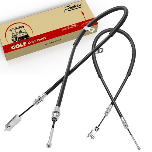 Roykaw Club Car Brake Cable Set, Both Driver & Passenger Side for Precedent 2004-Up Gas/Electric Golf Cart Models, Replaces OEM # 103528701, 103528702, 102557501, 102557502