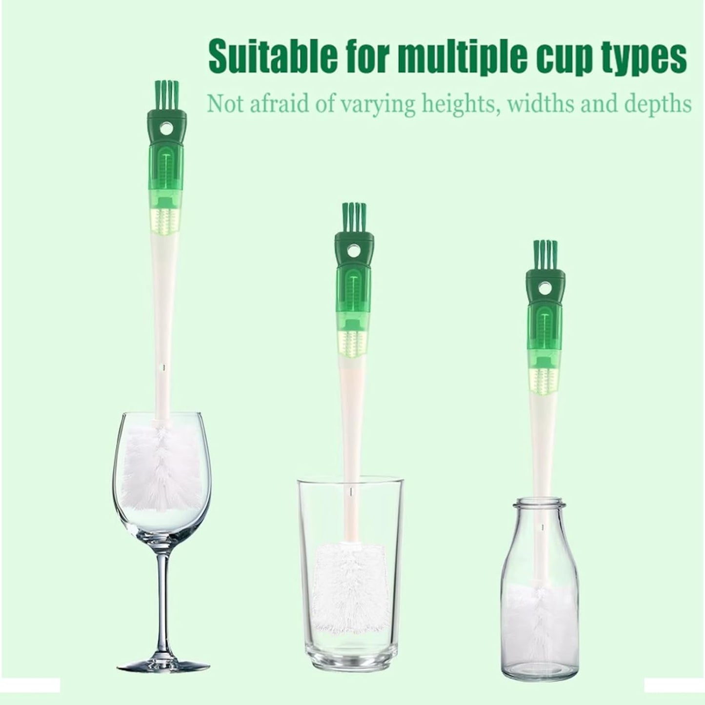 Skiennix Water Bottle Cleaner Brush - 5-in-1 Scrubber for Effortless Bottle Cleaning
