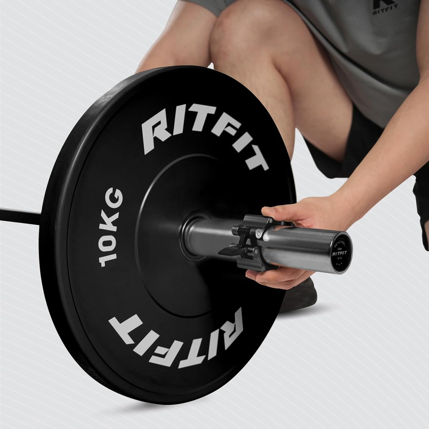 RitFit Magnetic Barbell Collars - Heavy Duty Aluminum Alloy with Quick Release & Non-Slip TPR Pads (Pair)