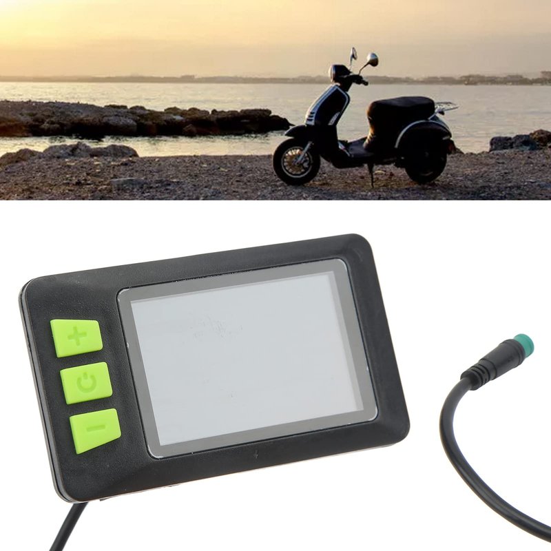 Alomejor Electric Scooter Speedometer, Compact Real-time LCD Display Scooter Meter 22.5mm ABS Design for Urban Commuters Short-Distance Travel City Exploration