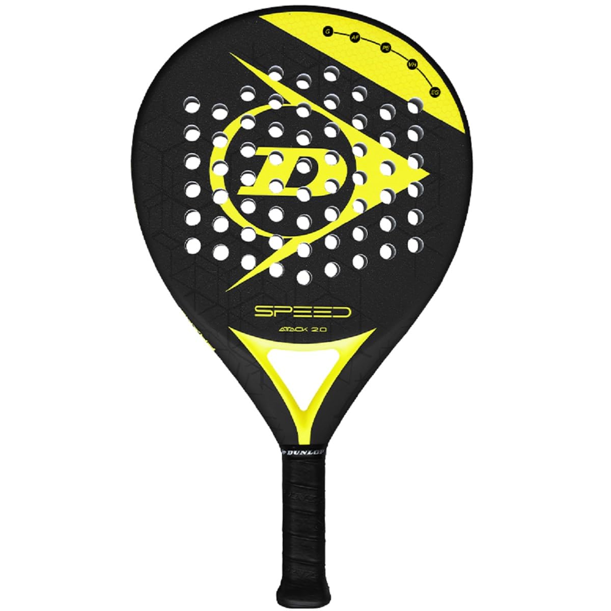 Dunlop Sports Speed Attack 2.0 Padel Racket, Black/Yellow