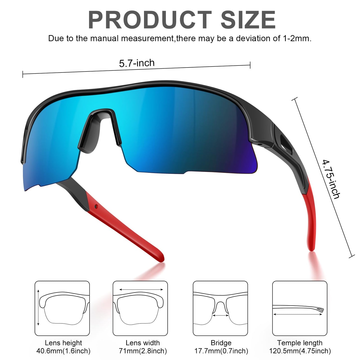 YENPK 6 Pack Safety Glasses, ANSI Z87.1 Safety Glasses with UV Protection, Impact Resistant Tinted Safety Goggles