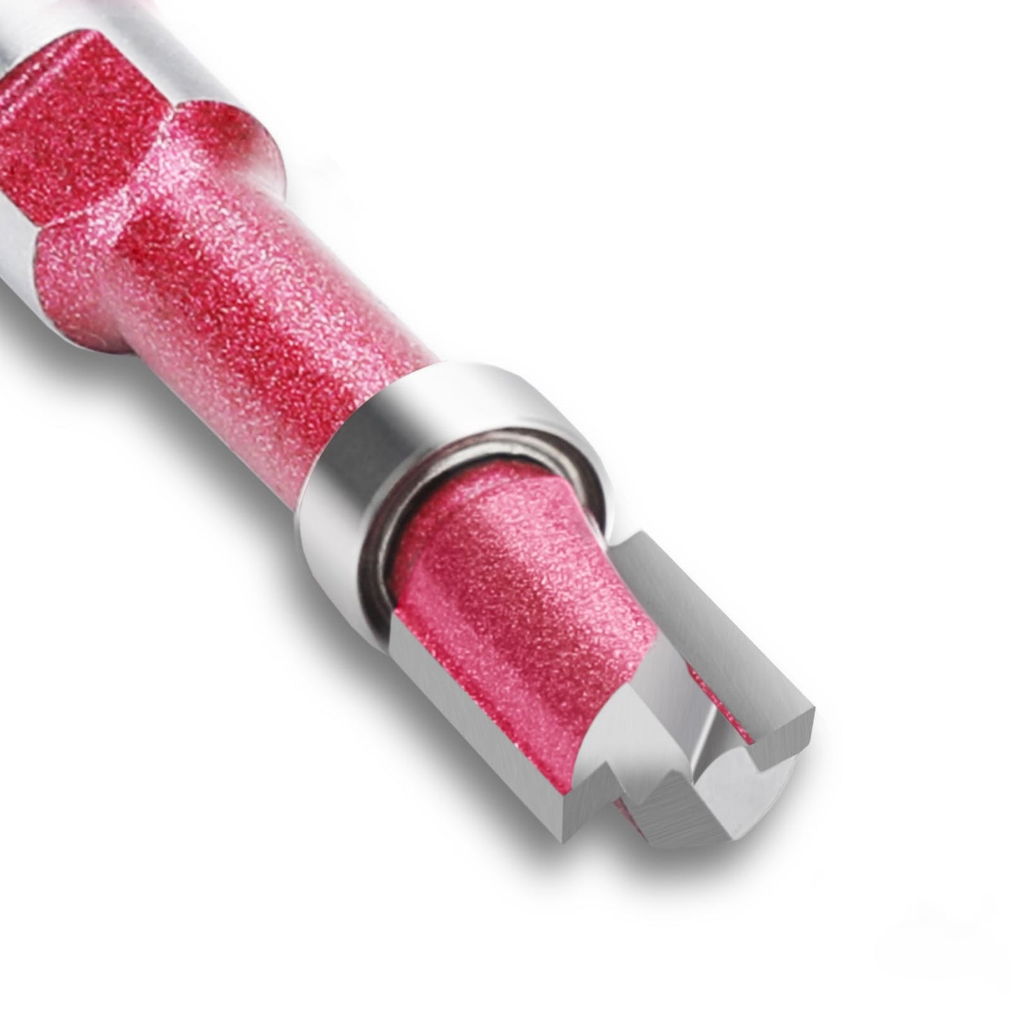 NIBBLAX Top Bearing Flush Trim Bit - 2-Flute Router Cutter 1/4 Inch Shank, 3/16" Cut Diameter & 1/4" Cut Length, Flush Trim Cut Router Bit for Woodworking