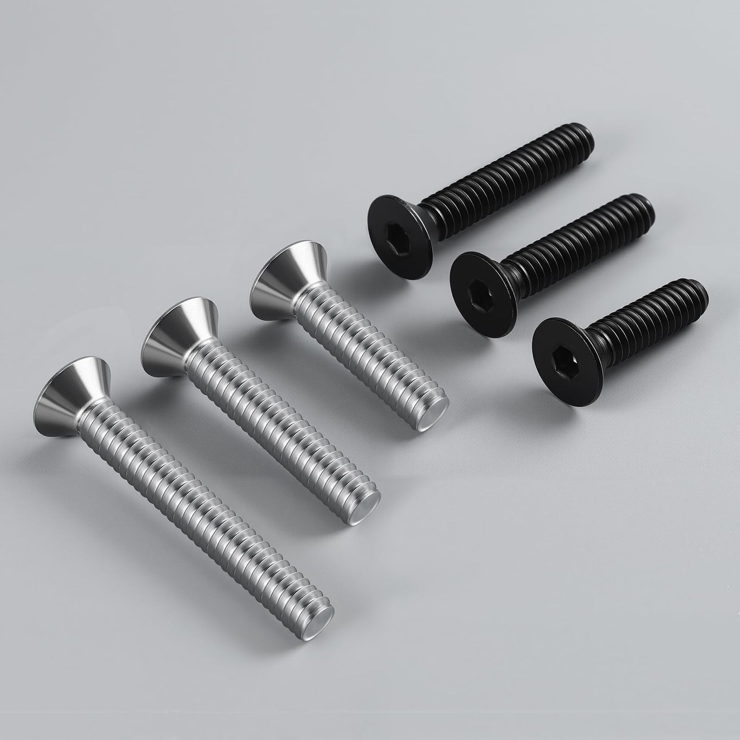 BNUOK 3/8-16 Bolt, 3/8-16 x 1 Inch Flat Socket Head Screws 15Pcs, 304 Stainless Steel 18-18 Countersunk Bolts, Full Thread, with Hex Spanner