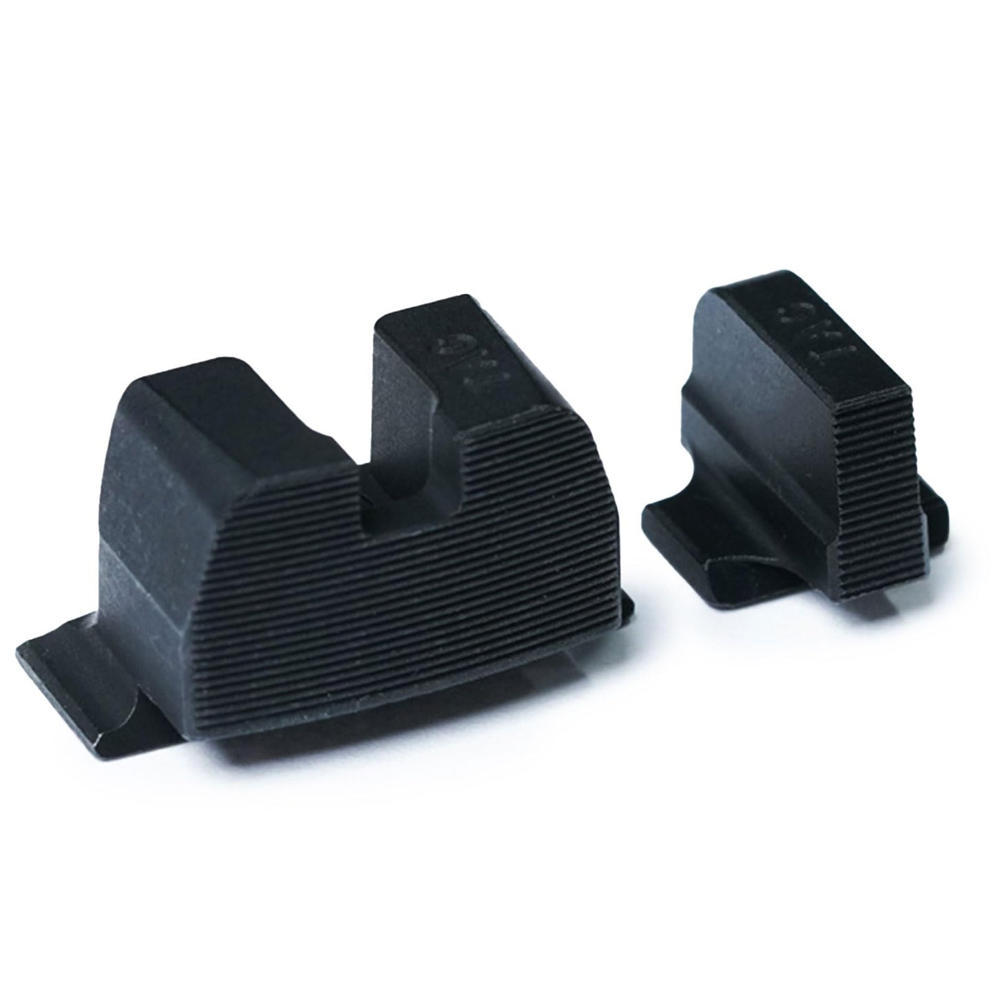 TAG PRECISION Optics Ready Gun Sights Compatible with Smith & Wesson M&P & M2.0 - Full Size & Compact (9mm, 40 S&W, 45 ACP) | Steel Nitride Coated Front & Rear Sights | Fiber Front, Plain Rear (TSH)