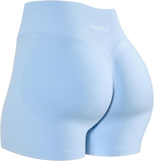 AUROLA Workout Shorts for Women - No Roll Up, Squat Proof, Scrunch Seamless Compression | 2.5-6.5 Sizes