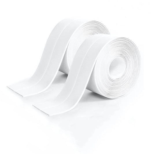Caulk Tape - Updated Enhanced Adhesive, Caulk Tapes Waterproof Self Adhesive, Traditional Caulking Sealant Replacement, Caulking Strips for Toilet, Bathroom, Sink, Bathtub, Floor Wall Edge Protector