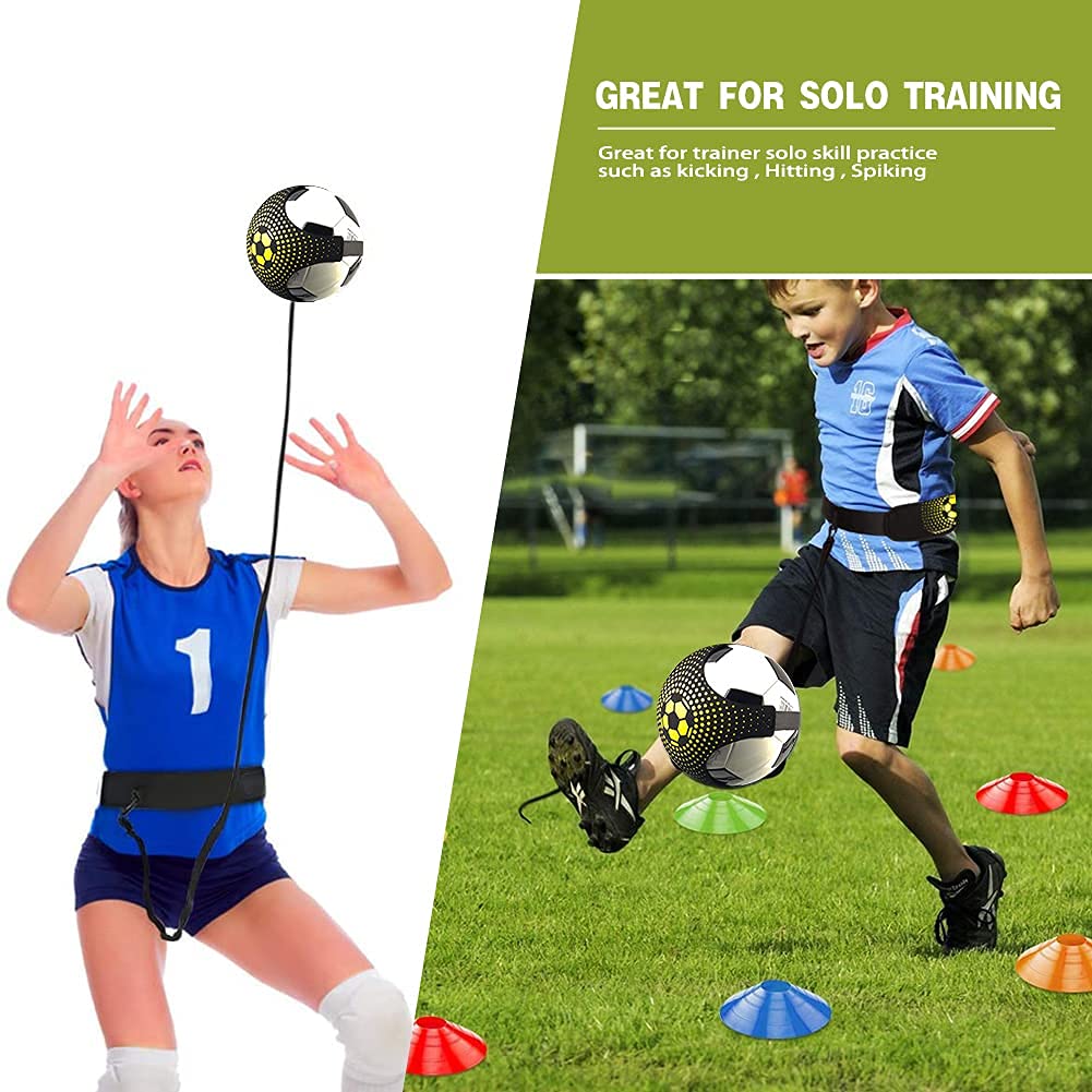 YGORTECH Soccer Training Equipment Set - 20FT Agility Ladder, 12 Soccer Cones, Kick Trainer, Speed and Agility Training Equipment for Indoor/Outdoor Practice Yellow Ladder