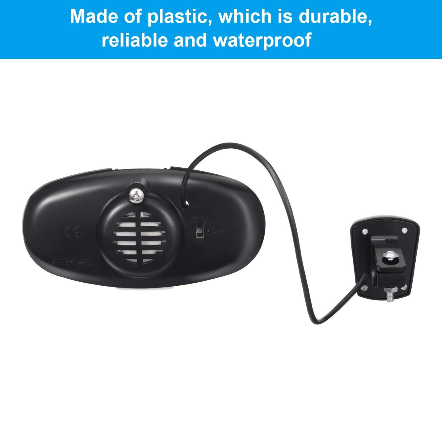2 Pieces Bike Police Sound Lights LED Sounds Trumpet Bike Horn Police Siren Warning Safety Bicycle LED Light Waterproof