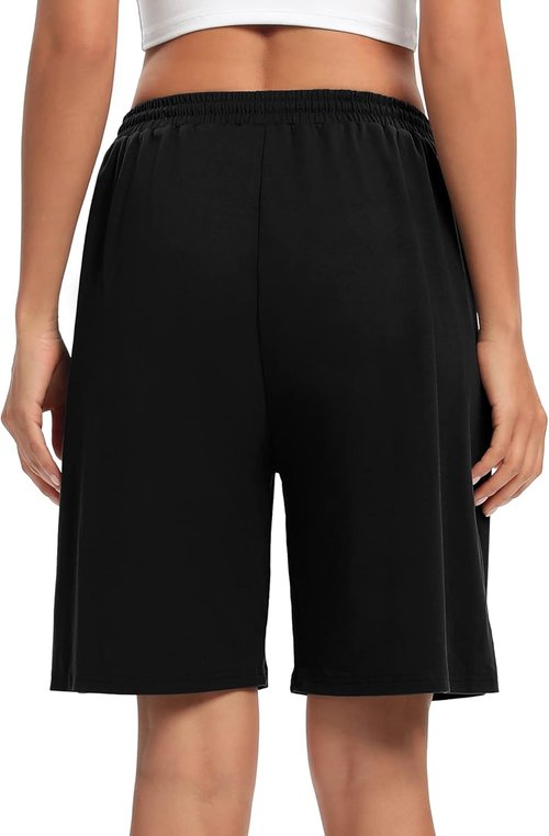 ASIMOON Women's Bermuda Shorts - Casual Loose Fit Athletic Shorts with Pockets | Perfect for Yoga & Running