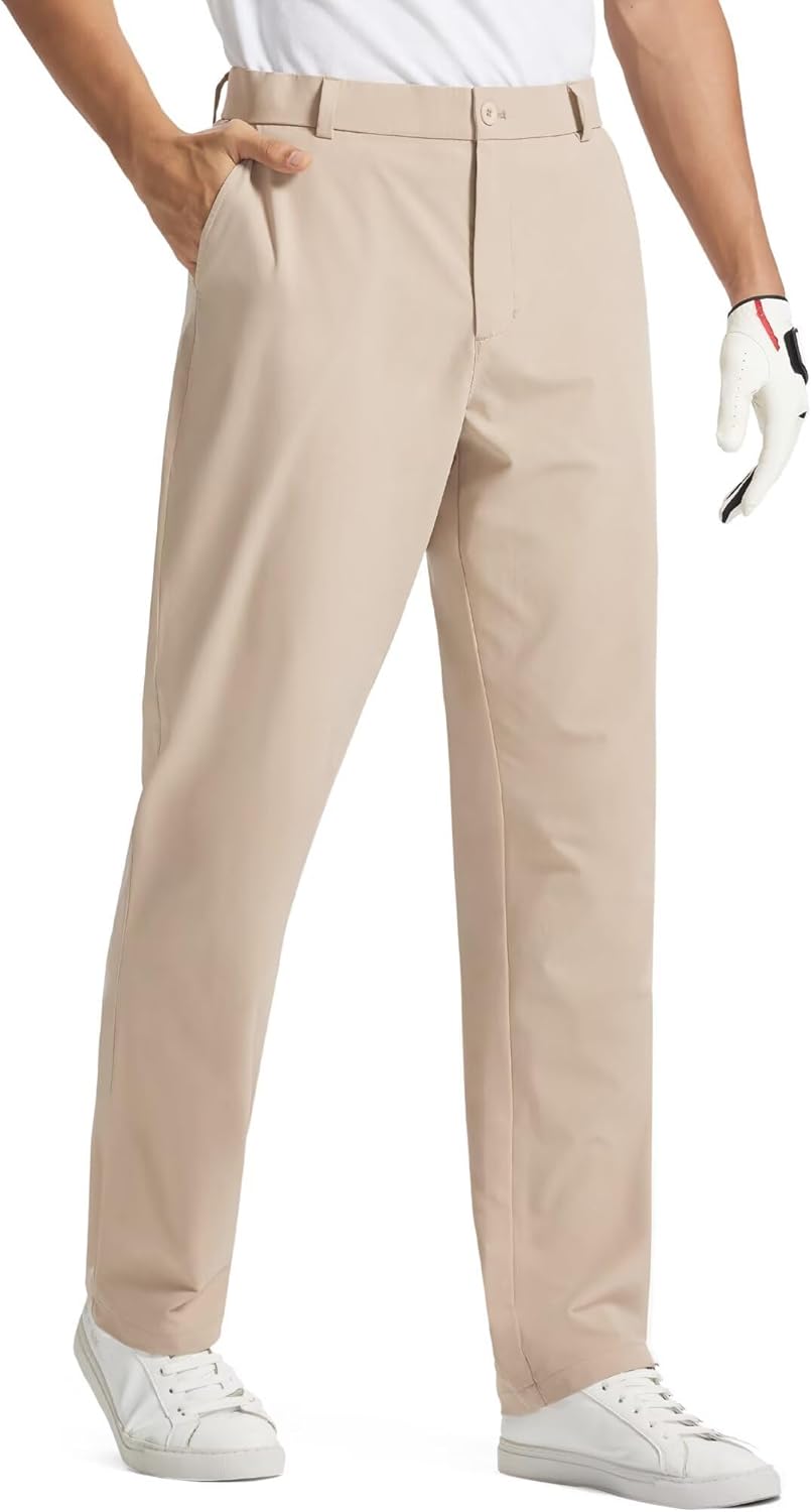 MoFiz Men's Golf Pants - Quick Dry Stretch Dress Trousers | Lightweight Casual Pants with Pockets (30"/32"/34")