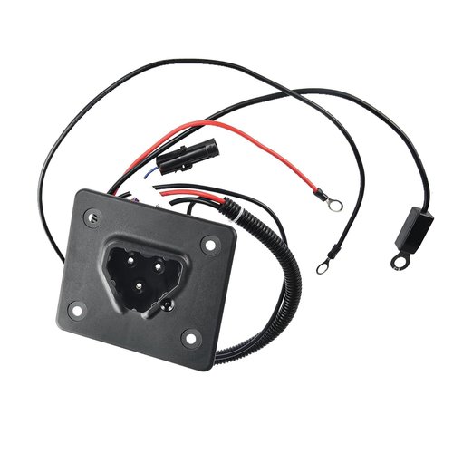 Shu-Ran Golf Cart 48 Volts Charger Receptacle, Delta-Q Battery Charger Plug with Wires for EZGO RXV 2008-Up, EZGO 2Five 2010-Up Electric Golf Cart, 3-Prong Charging Port, OEM# 602529