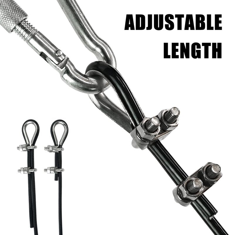 Luwint 6mm Gym Cable Replacement, 157’’ Adjustable Pulley Cable with Stopper Ball & Installation Kit, 440 lbs Capacity Steel Rope for LAT Pulldown Home Gym Machine DIY Pulley System Accessories