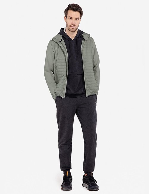 Baleaf Men's Lightweight Running Jacket - Warm Puffer Coat for Hiking & Golf | Insulated with Thumbholes