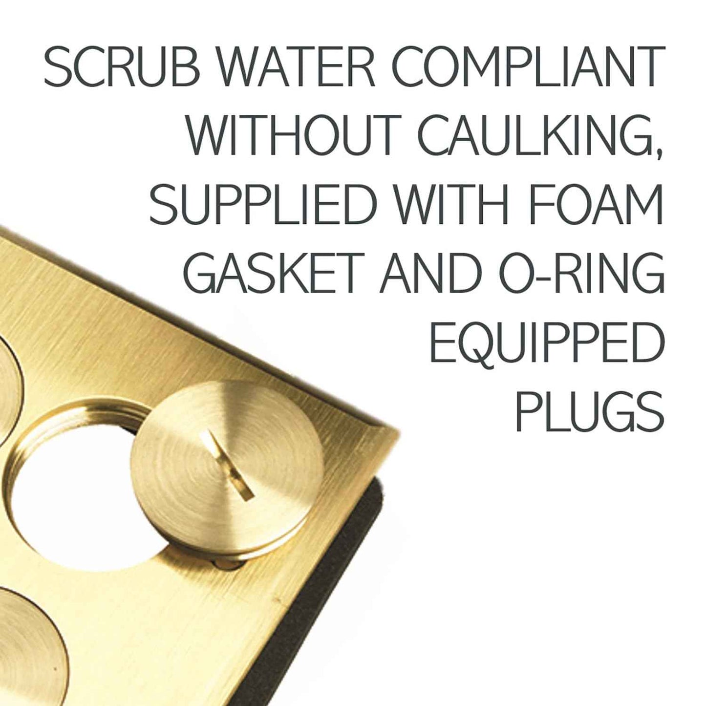 Legrand Pass & Seymour FB1TRDRB Floor Box Assembly for Wood Floors with 15 Amp Tamper Resistant Receptacle Outlet, 1 Gang, Brass (1 Count)